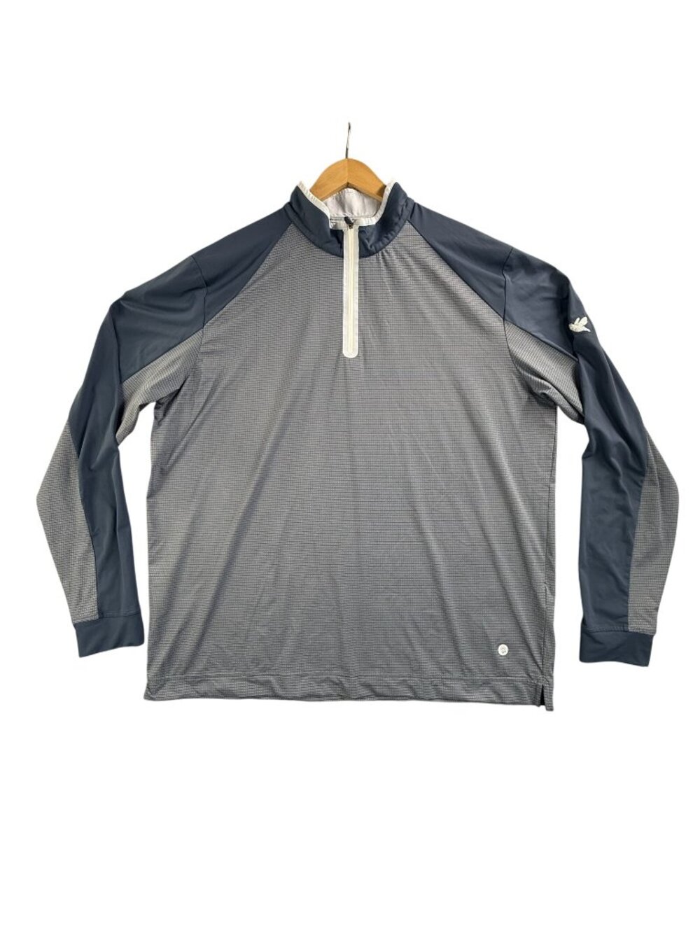 FootJoy Pullover Mens XL Blue Tempo Series 1/4 Zip Mock Neck Golf Stretch Top